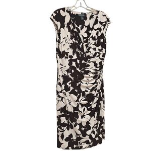 Ralph Lauren Brown and Cream Wrap Dress